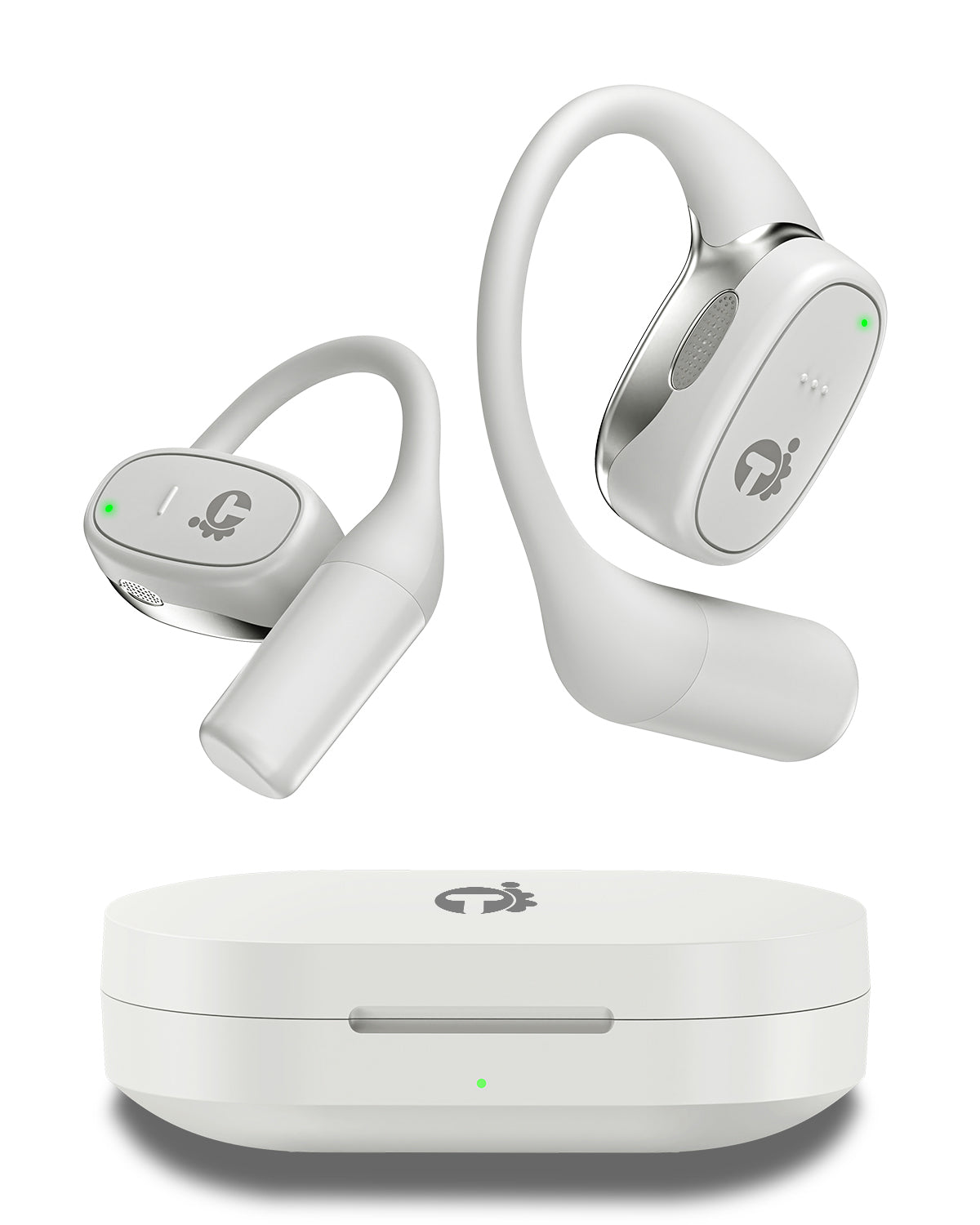Otik Ai Translation Earbuds Real Time, 135 Languages Translator Earbuds, 4-In-1 Translating Device, Audifonos Traductores Inglés Español, Open-Ear Headphones for Business Meeting Travel, Ivory